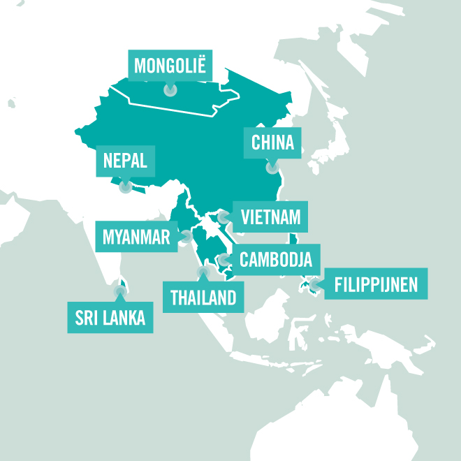 Projects Abroad bestemmingen voor Vrijwilligerswerk in Azië Bestemmingen van Projects Abroad voor Vrijwilligerswerk in Azië